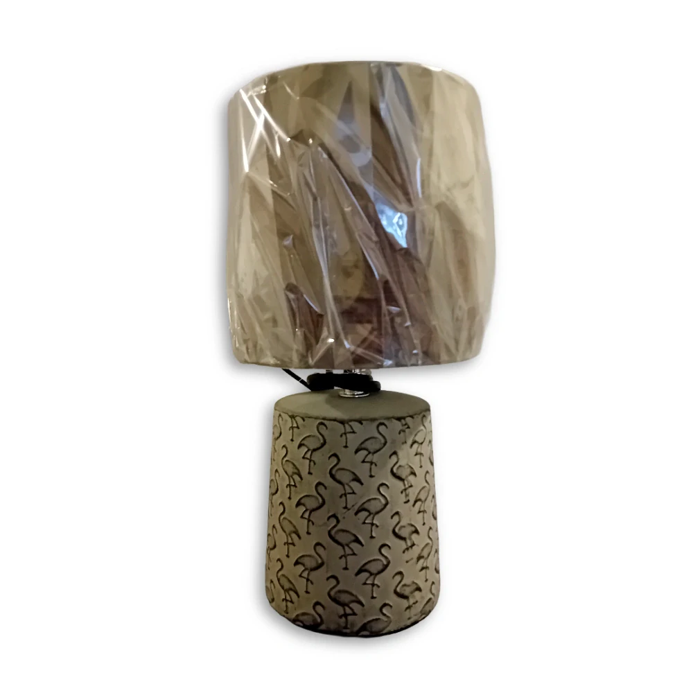 Stolní lampa keramická motiv Plameňák