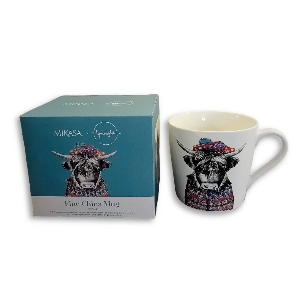 Porcelánový hrnek Skotská kráva