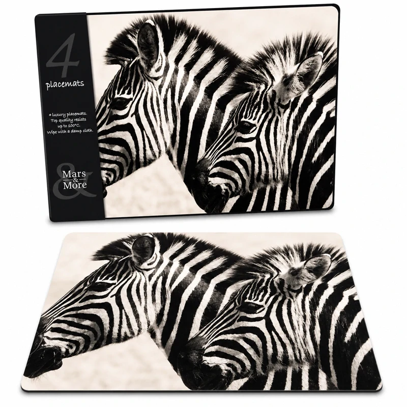 Korkové prostírání - Zebra