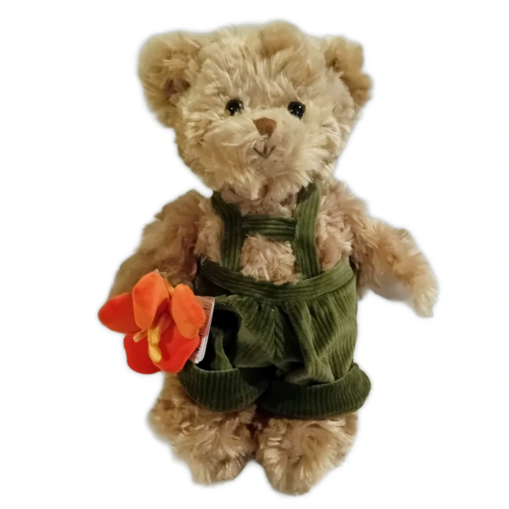 Romantic Teddy medvídek oranžová kytka 25 cm