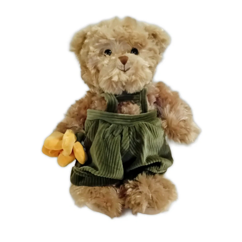 Romantic Teddy medvídek žlutá kytka 25 cm