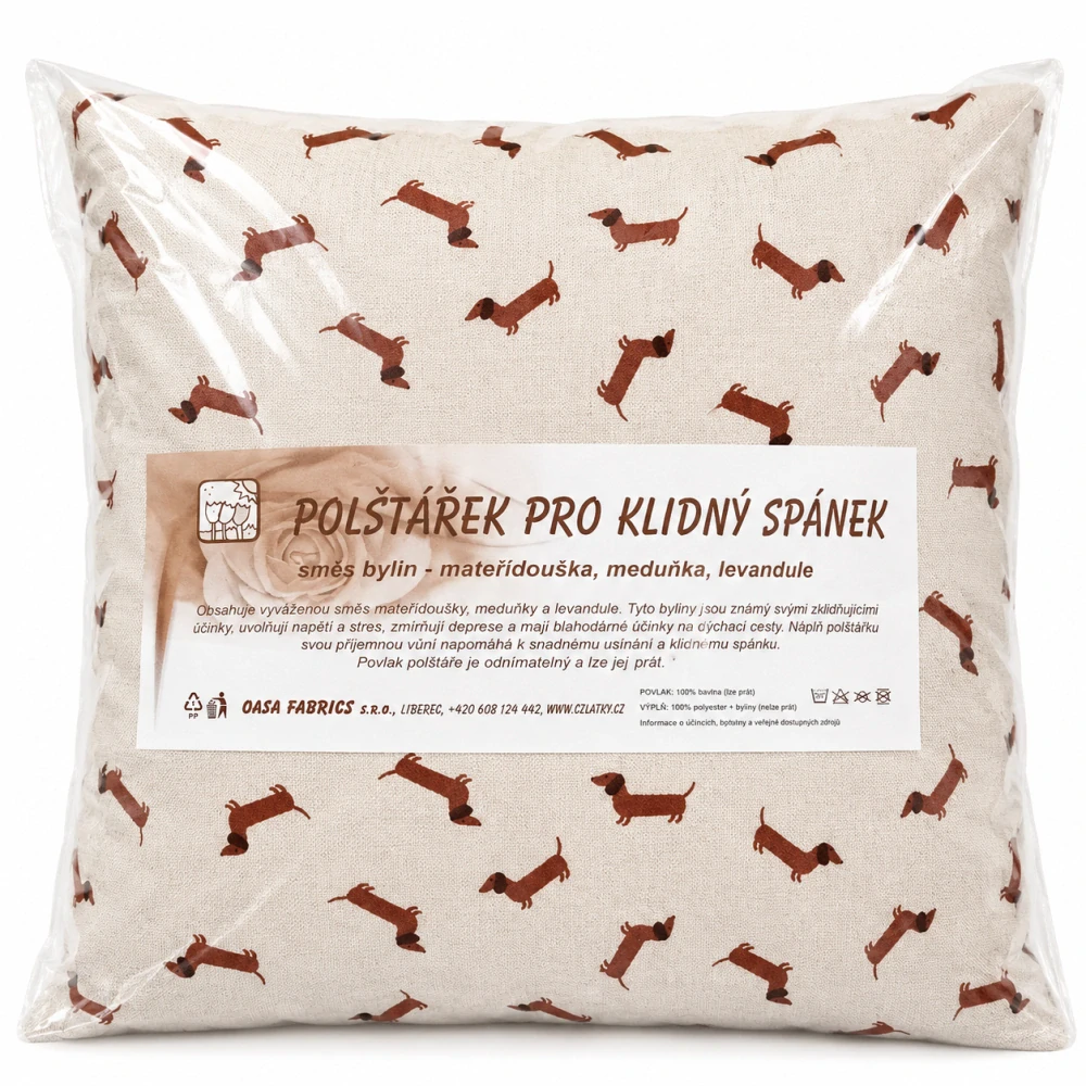 Bylinkový polštářek motiv Pejsek
