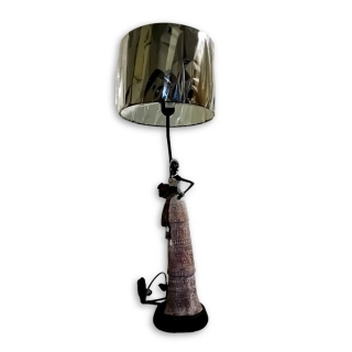 Stolní lampa Domorodkyně - hnědá